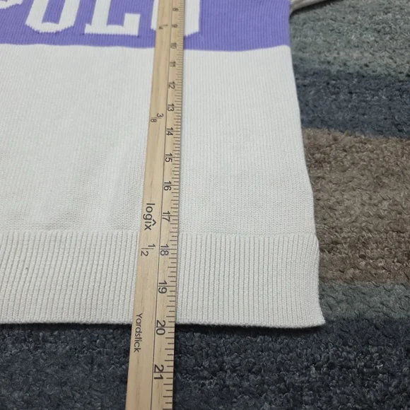 Polo Ralph Lauren Girls Knit Sweater Purple Logo Stripe Size L (12–14) - Picture 5 of 7